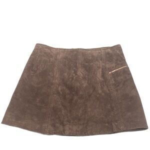 Blank NYC Black-Gray Leather Mini Skirt 26/2 NWT